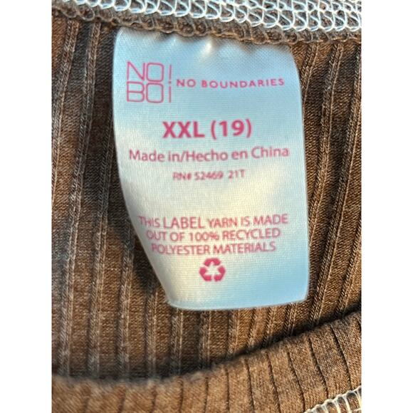 Positive Vibes Are Everywhere Mushrooms Ribbed Side Tie T-Shirt Juniors XXL - Picture 6 of 6